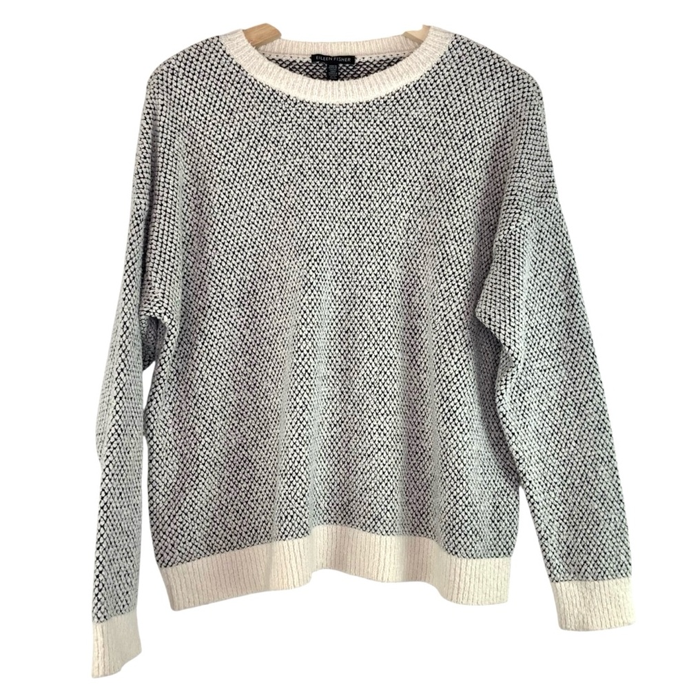 Eileen Fisher Black and White Pullover Sweater